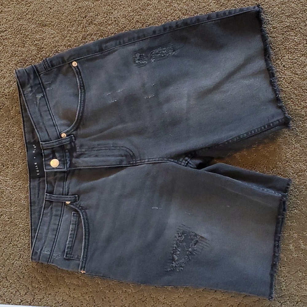 Mens Edgar + Ash Distressed Cut Off 5 Pocket Denim Jean Shorts Size 30 NWT
